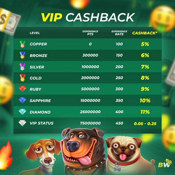 VIP Cashback on BW
